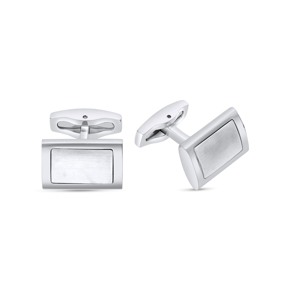 Stainless Steel Cufflink 316L Silver Plated 