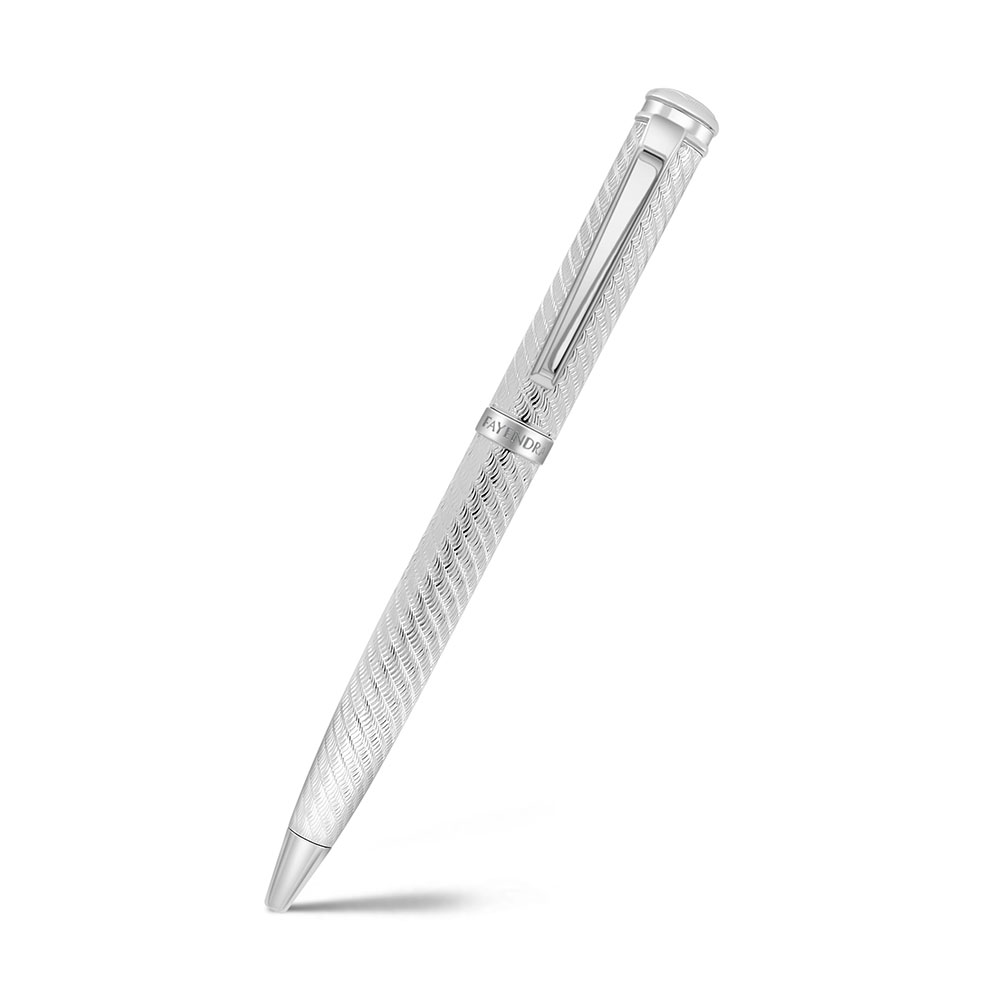 Fayendra Luxury Pen Silver Plated Embedded With Engraved