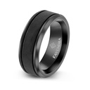 Tungsten Carbide Wedding Ring Black Plated For Men