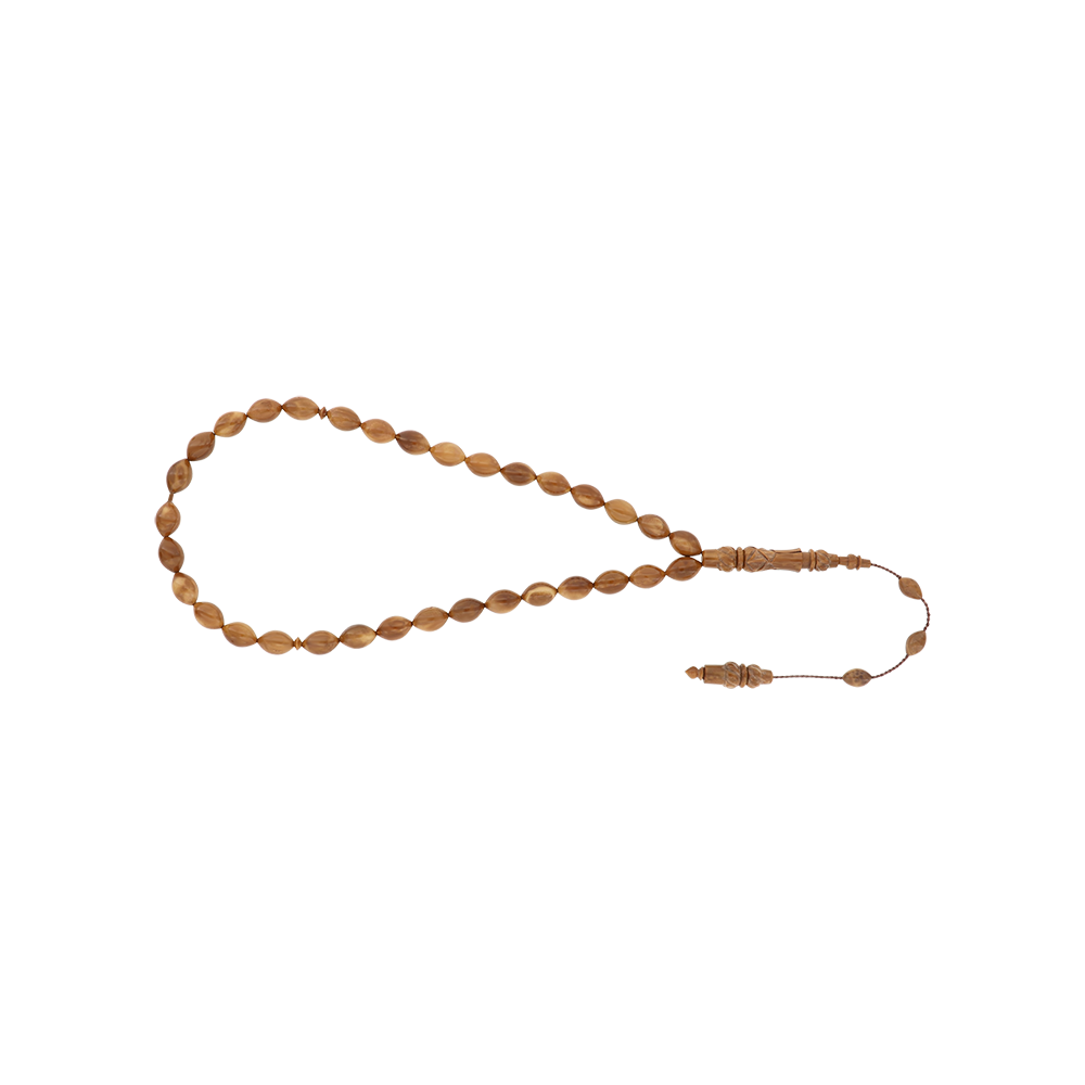 Rosary 33 Sterling Silver 925 Embedded With Cook Plain Olive 14*10 ML