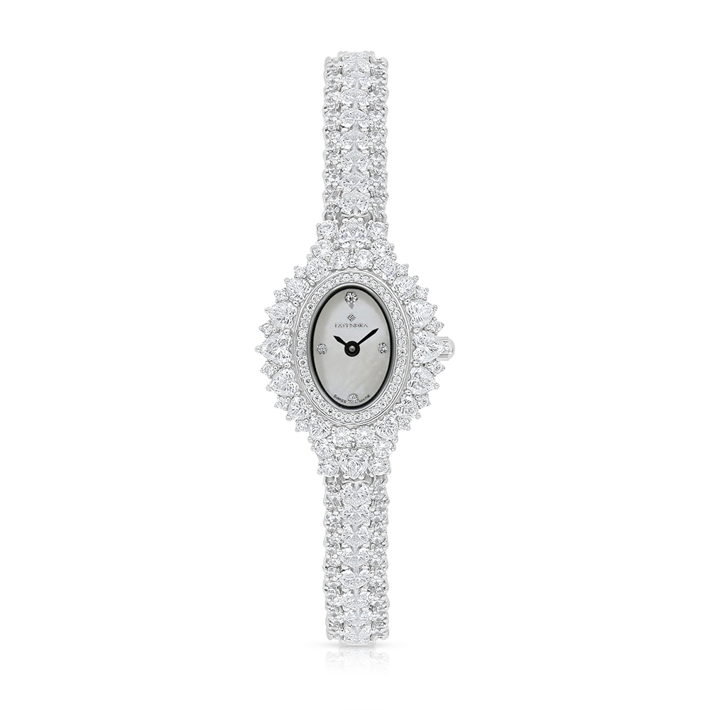 Stainless Steel 316 Watch Embedded With White Zircon - MOP DIAL