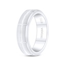 Tungsten Carbide Wedding Ring Rhodium Plated For Men