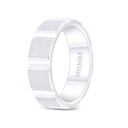 Tungsten Carbide Wedding Ring Steel Color Plated For Men