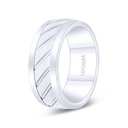 Tungsten Carbide Wedding Ring Steel Color Plated For Men