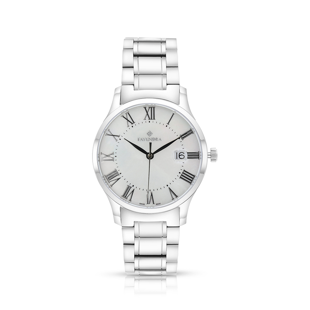 Stainless Steel 316 Watch Silver Color For Men - WHITE DIAL