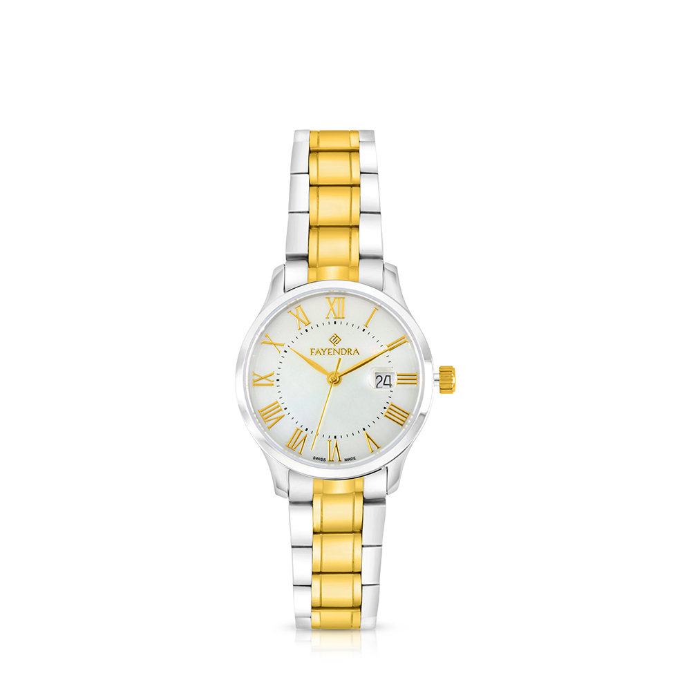 Stainless Steel 316 Watch Silver And Golden Color - WHITE DIAL