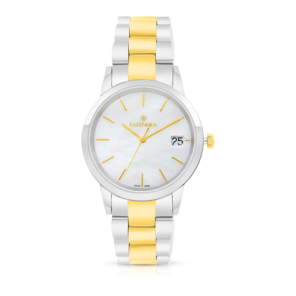 Stainless Steel 316 Watch Silver And Golden Color - WHITE DIAL