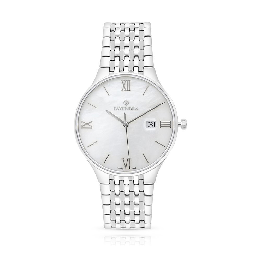 Stainless Steel 316 Watch Silver Color For Men - WHITE DIAL