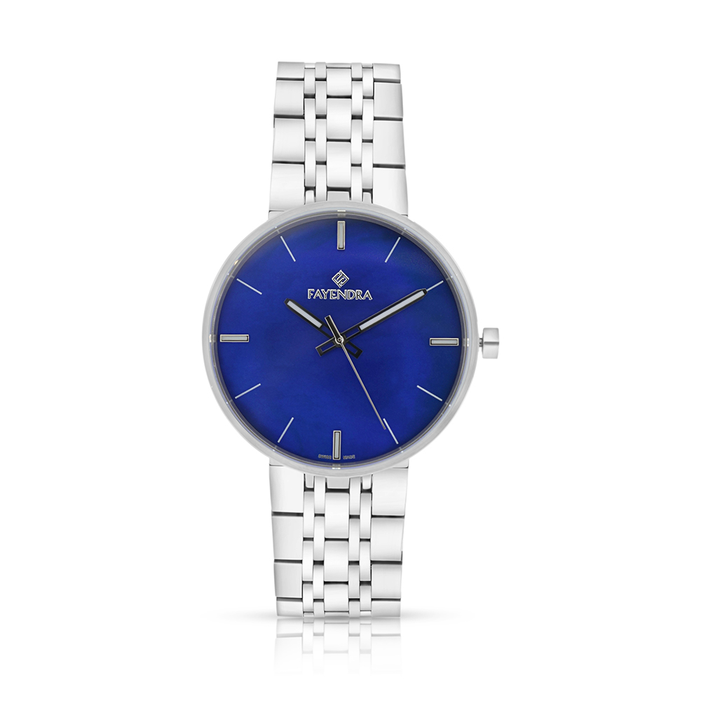 Stainless Steel 316 Watch Silver Color For Men - BLUE DIAL