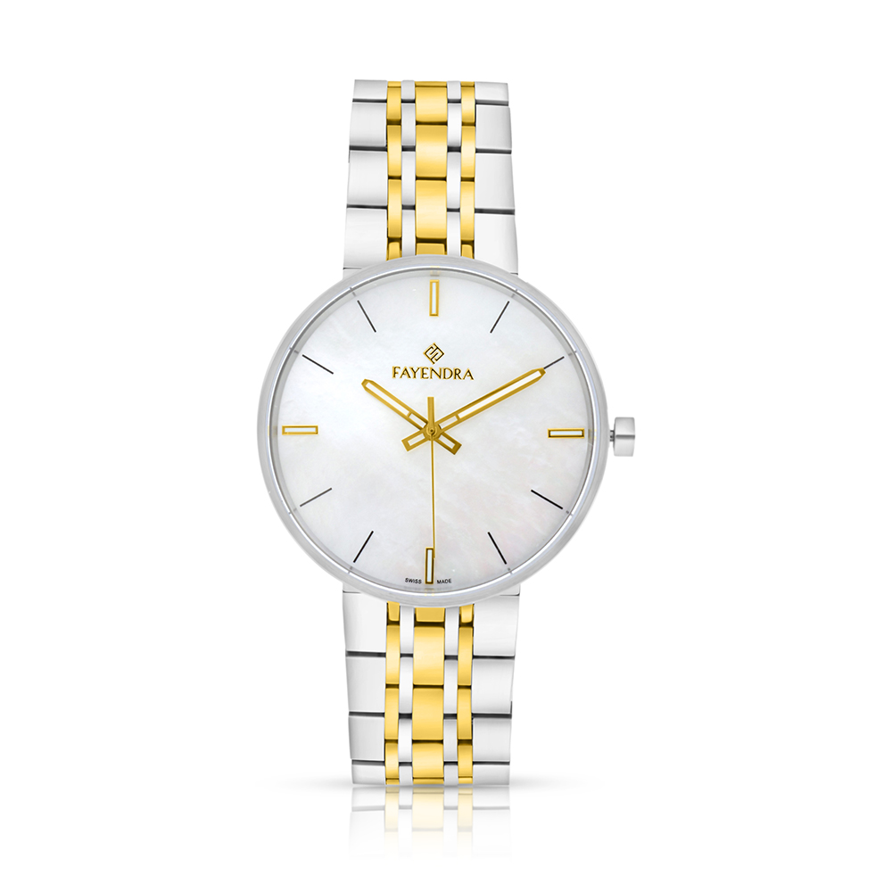 Stainless Steel 316 Watch Silver And Golden Color For Men - WHITE MOP DIAL