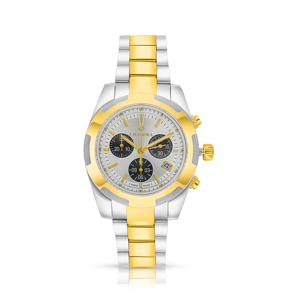 Stainless Steel 316L Watch Silver And Golden Color For Men - silver metal dial 