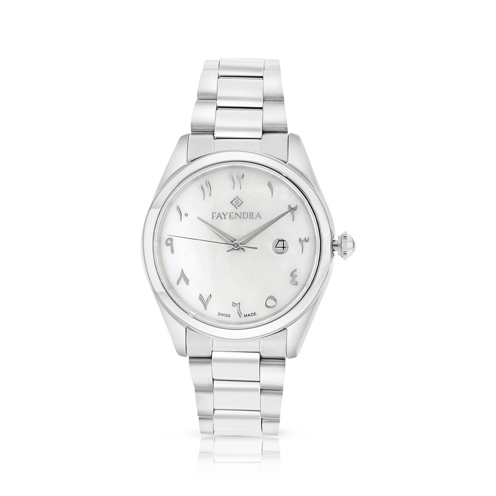 Stainless Steel 316L Watch Silver Color For Men - white MOP dial 