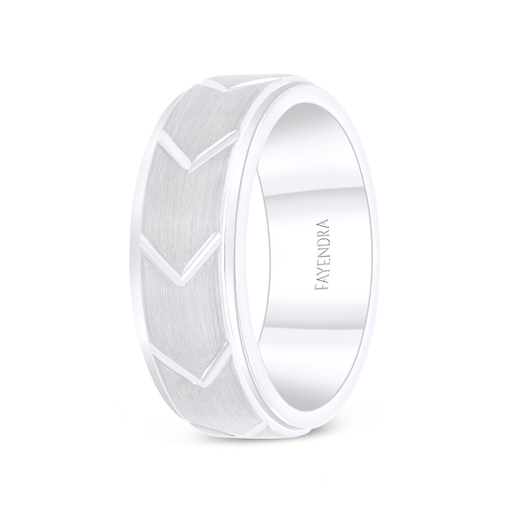 Tungsten Carbide Wedding Ring Silver Plated For Men