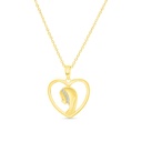 Sterling Silver 925 Necklace Gold Plated Embedded With White CZ