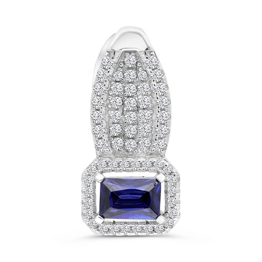 [PND01TZT00WCZA592] Sterling Silver 925 Pendant Rhodium Plated Tanzanite