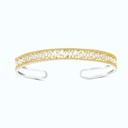 Sterling Silver 925 Bangle Rhodium And Gold Plated