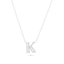 Sterling Silver 925 Necklace Rhodium Plated (K)