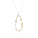 Sterling Silver 925 Necklace Rhodium And Gold Plated