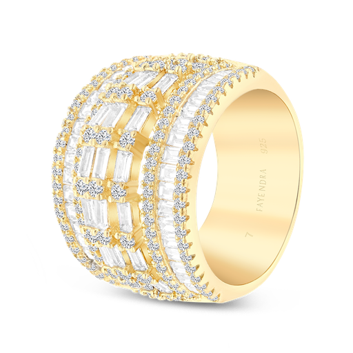 Sterling Silver 925 Ring Gold Plated