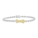 Sterling Silver 925 Bracelet Rhodium And Gold Plated