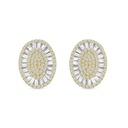 Sterling Silver 925 Earring Rhodium And Gold Plated