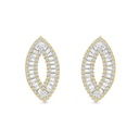 Sterling Silver 925 Earring Rhodium And Gold Plated