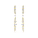 Sterling Silver 925 Earring Rhodium And Gold Plated