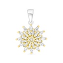 Sterling Silver 925 Pendant Rhodium And Gold Plated