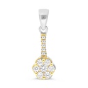 Sterling Silver 925 Pendant Rhodium And Gold Plated