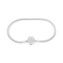 Sterling Silver 925 Bracelet Rhodium Plated Embedded With White CZ - 19 CM