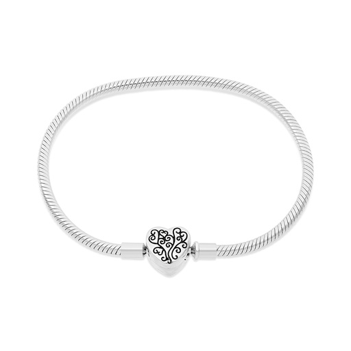 [BRC0100018000A883] Sterling Silver 925 Bracelet Rhodium Plated - 18 CM