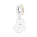 Sterling Silver 925 Pendant Rhodium And Gold Plated Embedded With White CZ