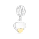 Sterling Silver 925 Pendant Rhodium And Gold Plated