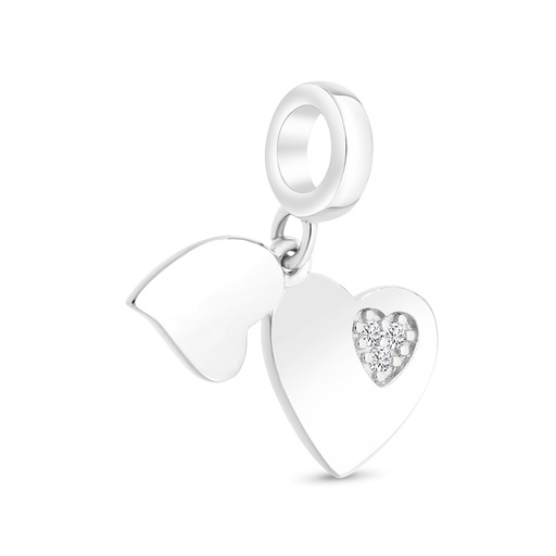 [PND01WCZ00000A887] Sterling Silver 925 Pendant Rhodium Plated Embedded With White CZ