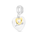 Sterling Silver 925 Pendant Rhodium And Gold Plated