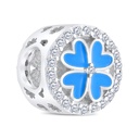 Sterling Silver 925 CHARM Rhodium Plated Embedded With White CZ