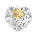 Sterling Silver 925 CHARM Rhodium And Gold Plated