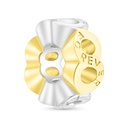 Sterling Silver 925 CHARM Rhodium And Gold Plated