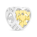 Sterling Silver 925 CHARM Rhodium And Gold Plated