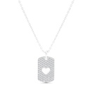 Sterling Silver 925 Necklace Rhodium Plated Embedded With White CZ