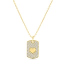 Sterling Silver 925 Necklace Gold Plated Embedded With White CZ