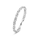 Stainless Steel Bracelet, Rhodium Plated For Men 304L