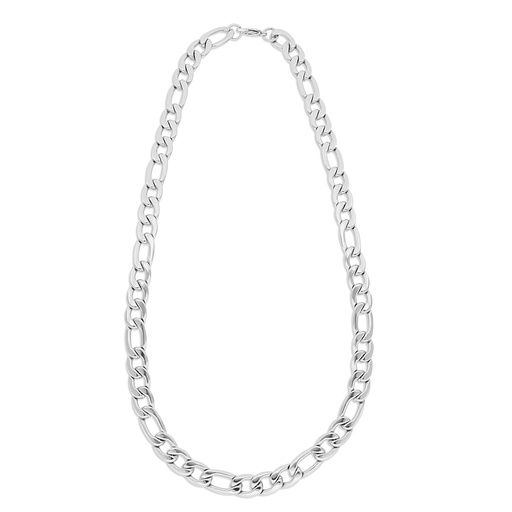 [NCL0900000000A004] Sterling Silver Necklace Rhodium Plated For Men's 304L