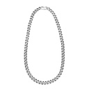 Stainless Steel Necklace, Rhodium And Black Plated For Men's 304L
