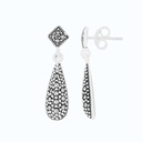 Sterling Silver 925 Earring Embedded With Marcasite Stones