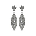 Sterling Silver 925 Earring Embedded With Marcasite Stones