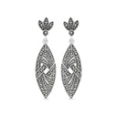 Sterling Silver 925 Earring Embedded With Marcasite Stones