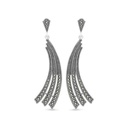 Sterling Silver 925 Earring Embedded With Marcasite Stones