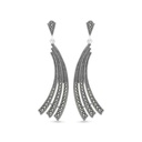 Sterling Silver 925 Earring Embedded With Marcasite Stones