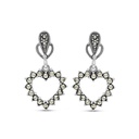 Sterling Silver 925 Earring Embedded With Marcasite Stones